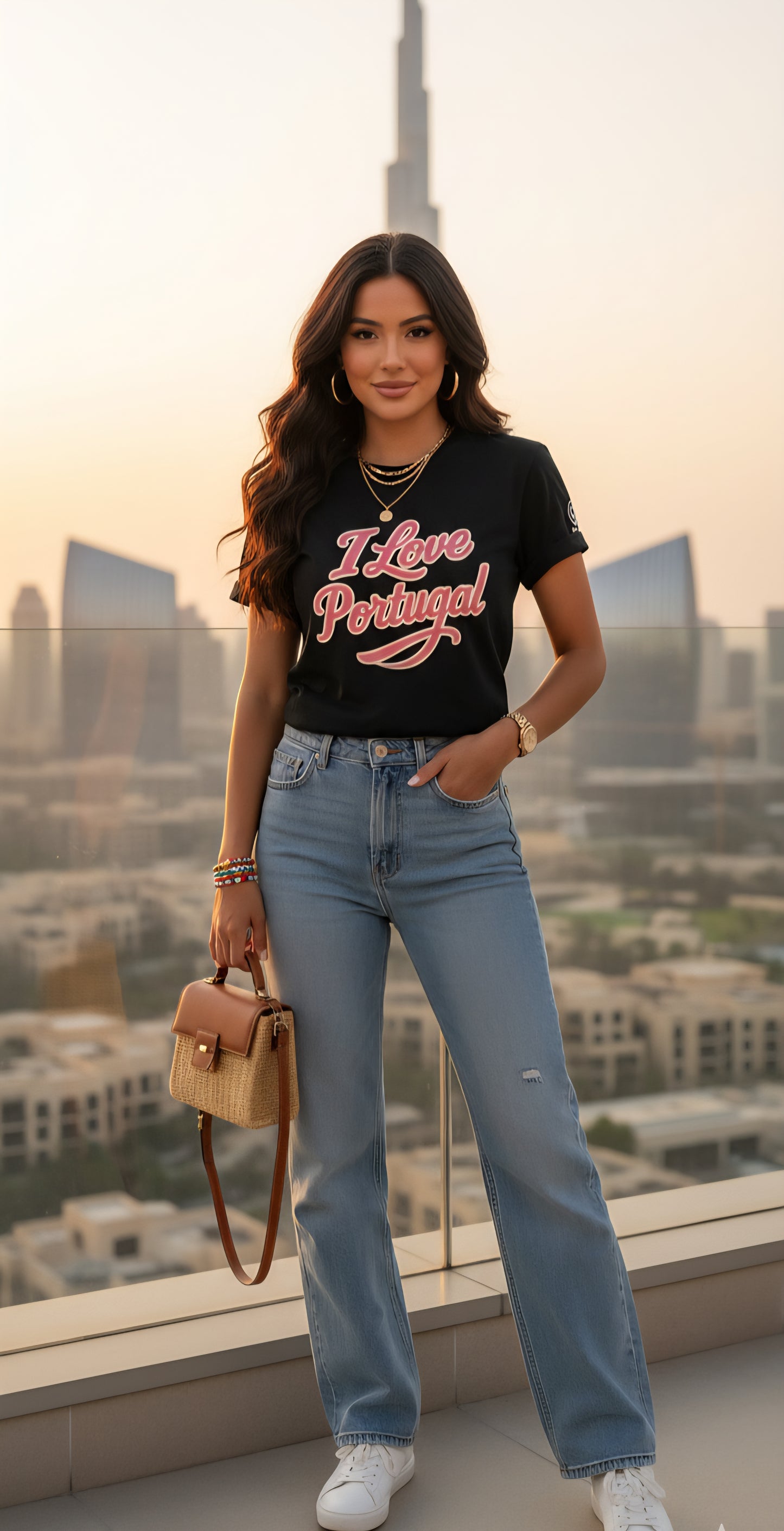 🇵🇹 Portugal Women’s Jersey Short Sleeve Tee – “I Love Portugal” Edition