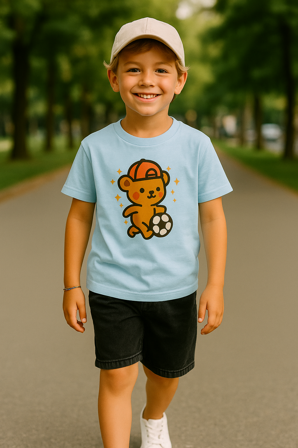🧸 Spain Kids Teddy Bear Edition – Softstyle Tee