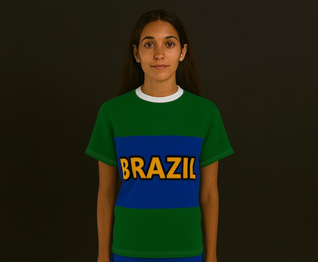 Brazil Premium Edition – Unisex Cut & Sew Tee (AOP)