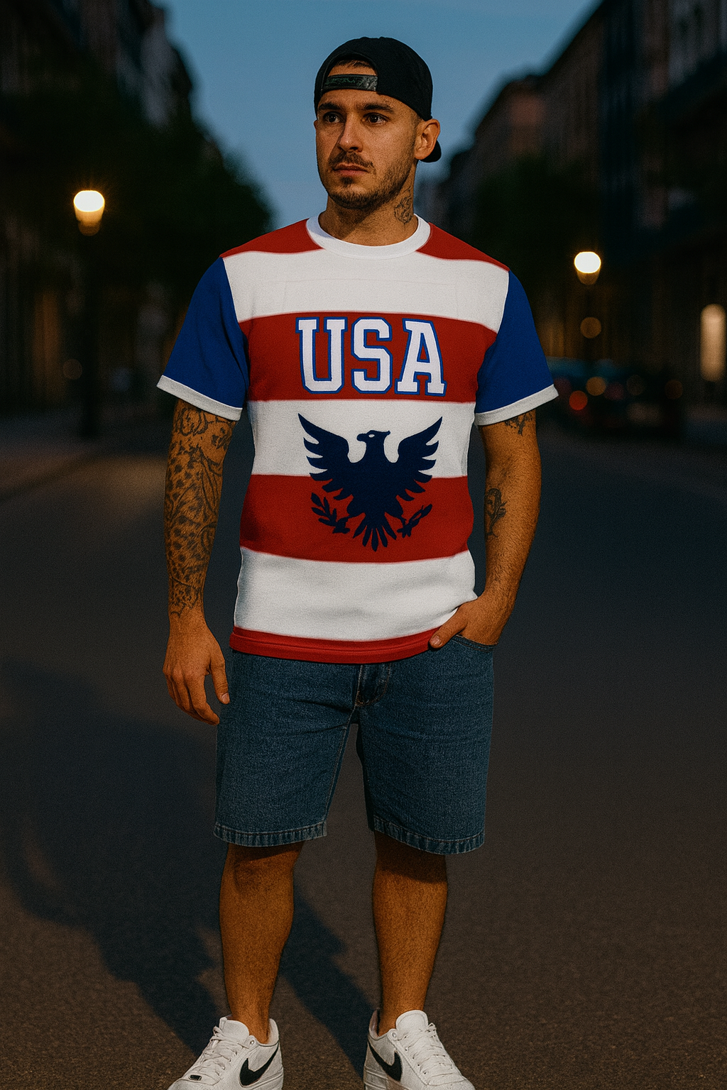 USA Premium Edition – Unisex Cut & Sew Tee (AOP)