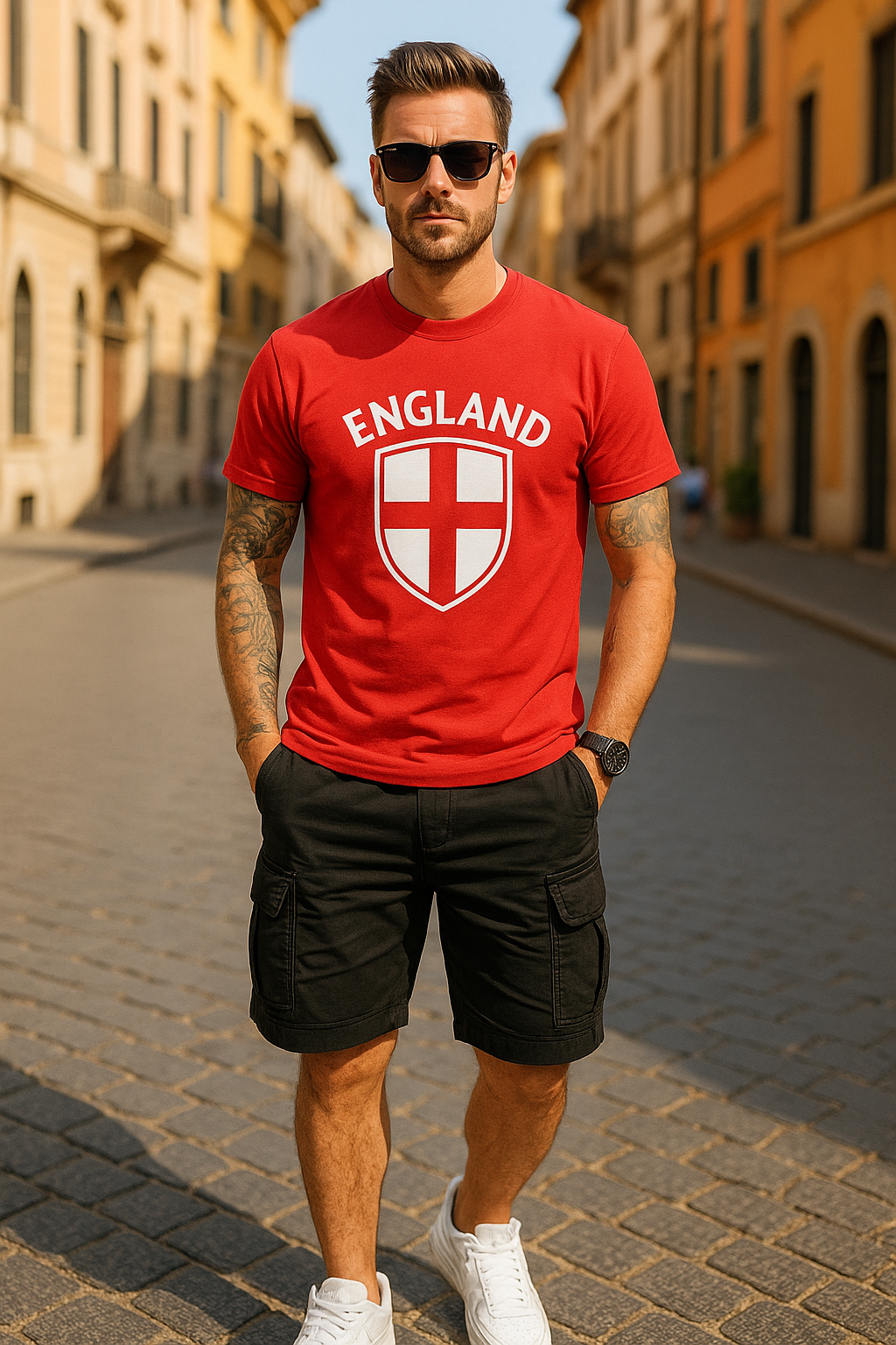 🏴 England Premium Fan Tee – Men’s Heavy Cotton Edition