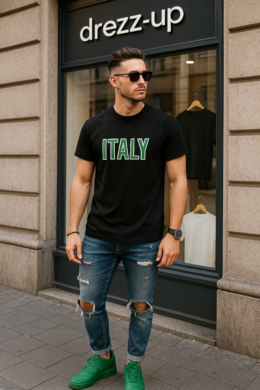 🇮🇹 Italy Premium Fan Tee – Men’s Heavy Cotton Edition