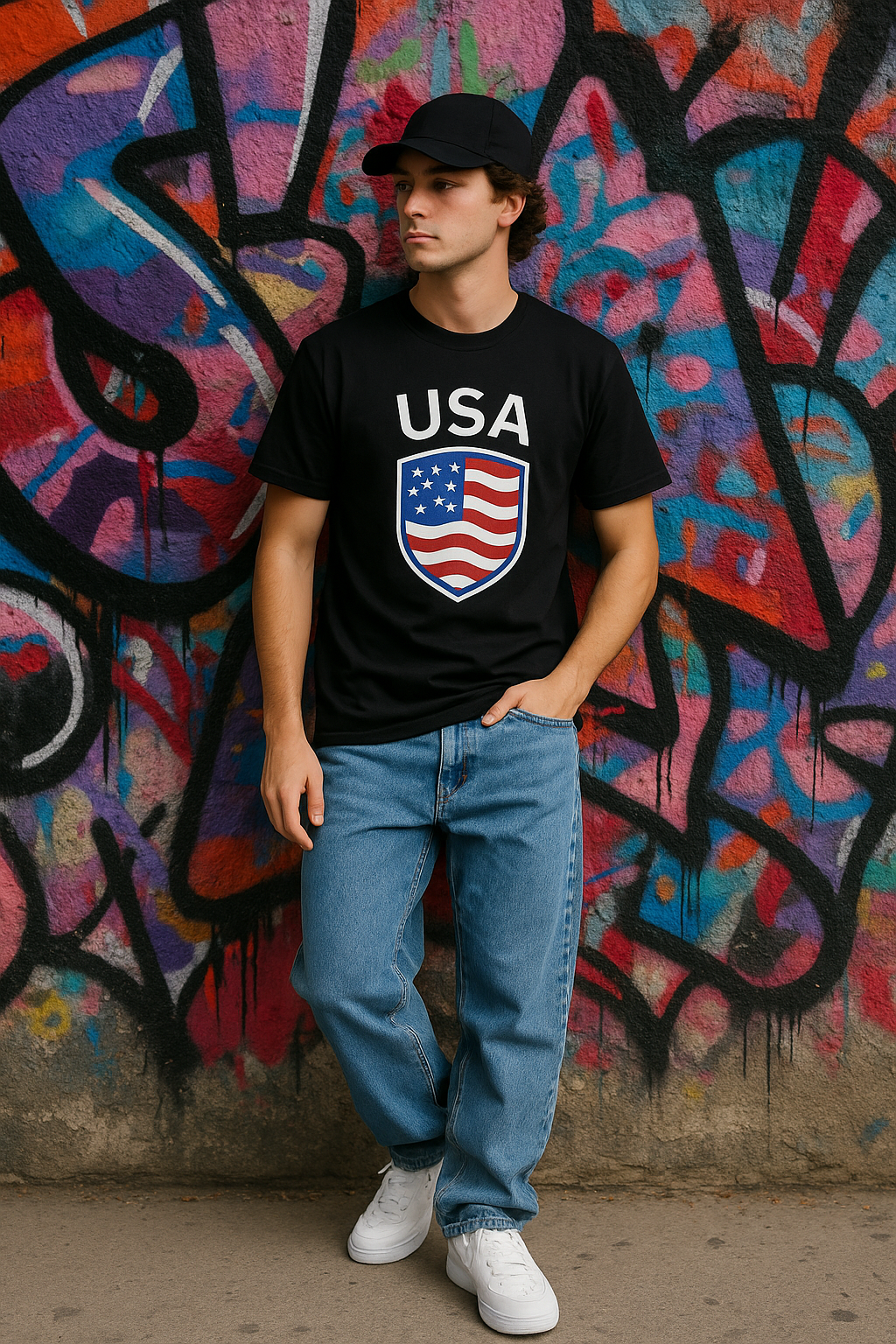 🇺🇸 USA Premium Fan Tee – Men’s Heavy Cotton Edition