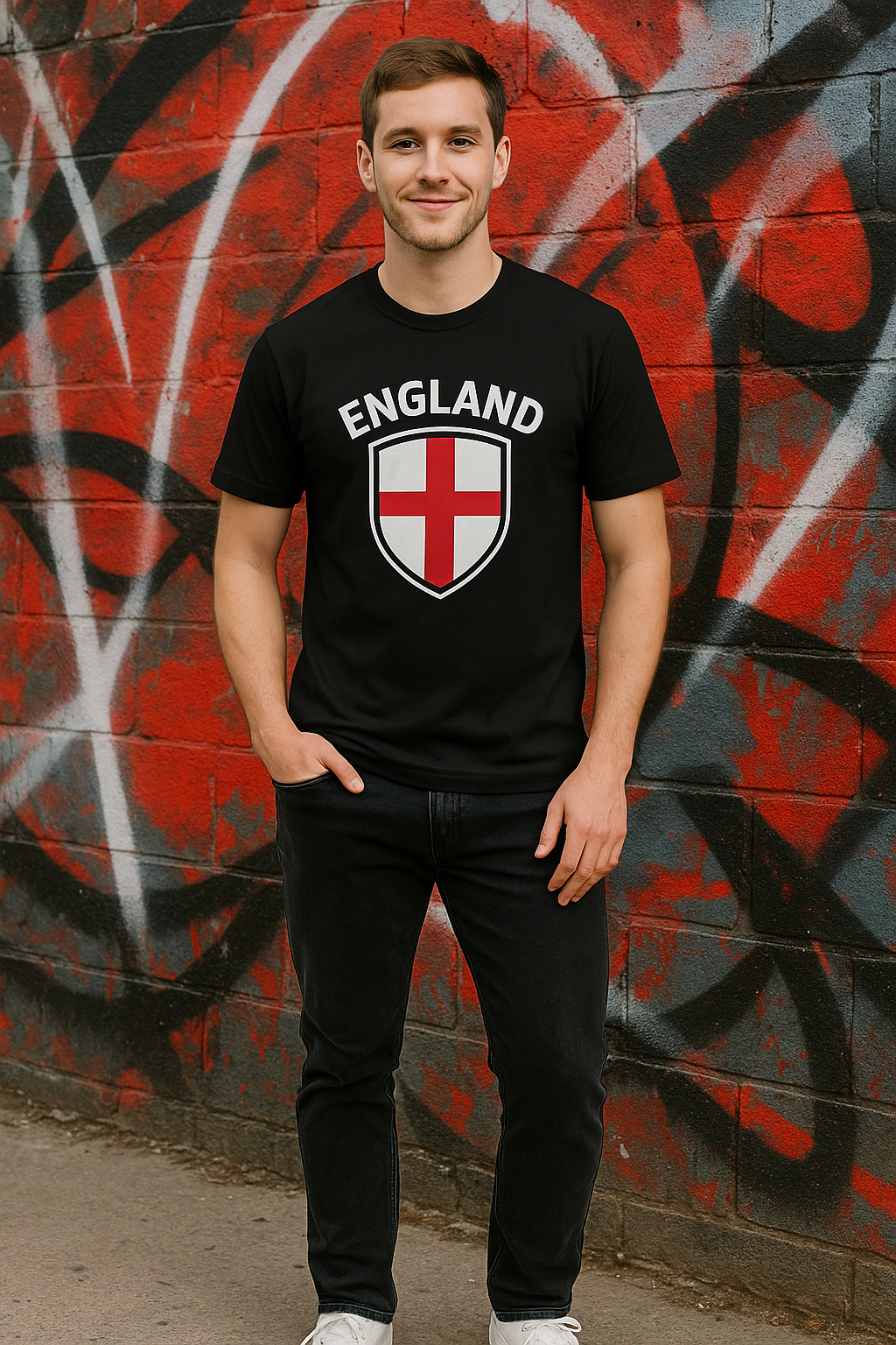 🏴 England Premium Fan Tee – Men’s Heavy Cotton Edition