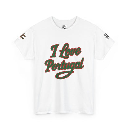 🇵🇹 Portugal Men’s Heavy Cotton Tee – “I Love Portugal” Edition