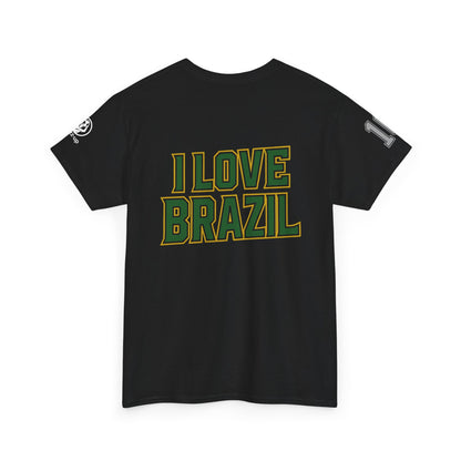🇧🇷 Brazil Men’s Heavy Cotton Tee – “Number 10” Edition