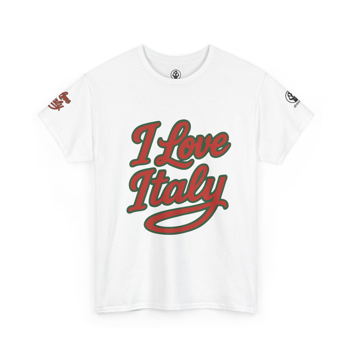 🇮🇹 Italy Men’s Heavy Cotton Tee – “I Love Italy” Edition
