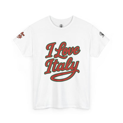 🇮🇹 Italy Men’s Heavy Cotton Tee – “I Love Italy” Edition