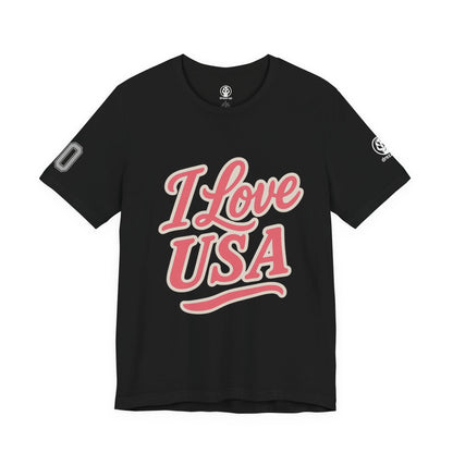 🇺🇸 USA Women’s Jersey Short Sleeve Tee – “I Love USA” Edition