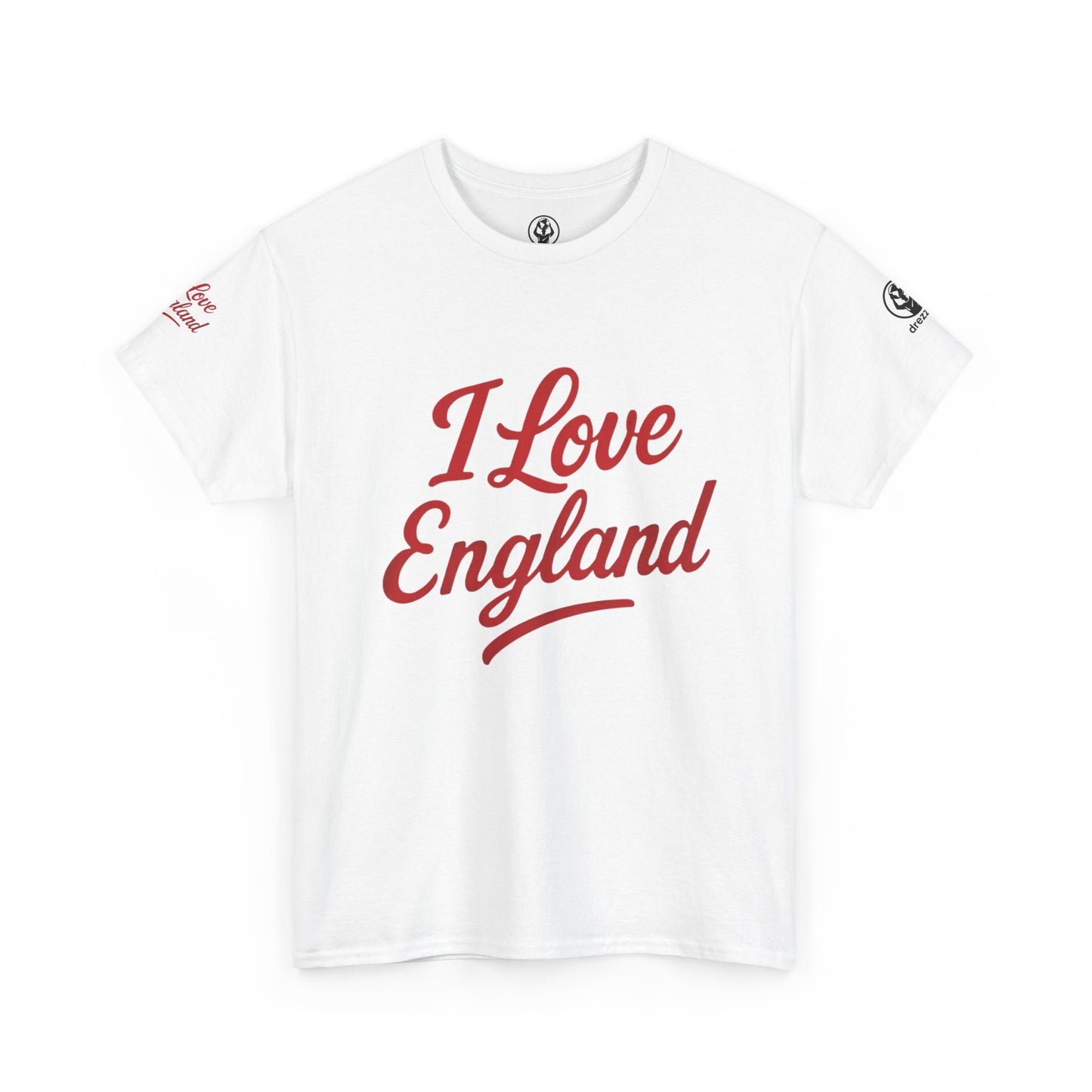 🏴 England Men’s Heavy Cotton Tee – “I Love England” Edition