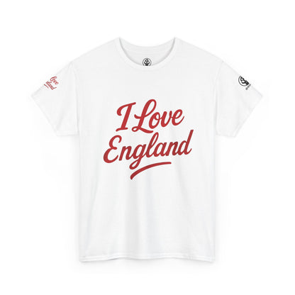 🏴 England Men’s Heavy Cotton Tee – “I Love England” Edition