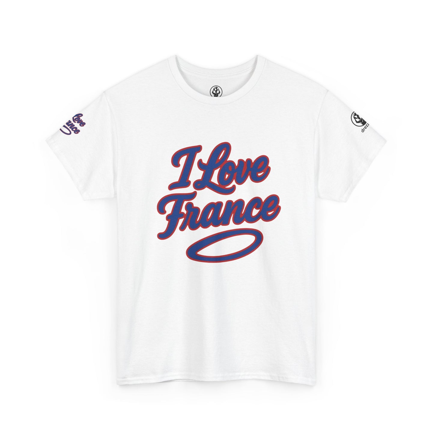 🇫🇷 France Men’s Heavy Cotton Tee – “I Love France” Edition
