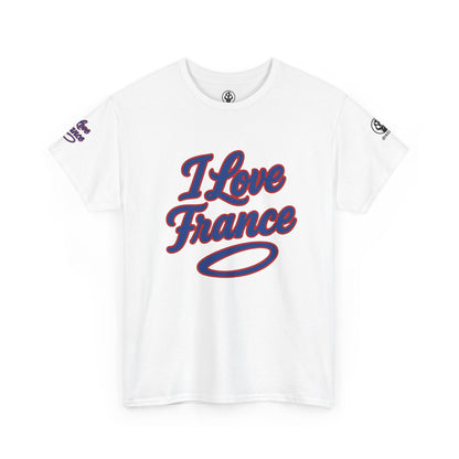 🇫🇷 France Men’s Heavy Cotton Tee – “I Love France” Edition