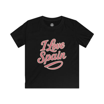 .  🇪🇸 Spain Kids Softstyle Tee – “I Love Spain” Edition