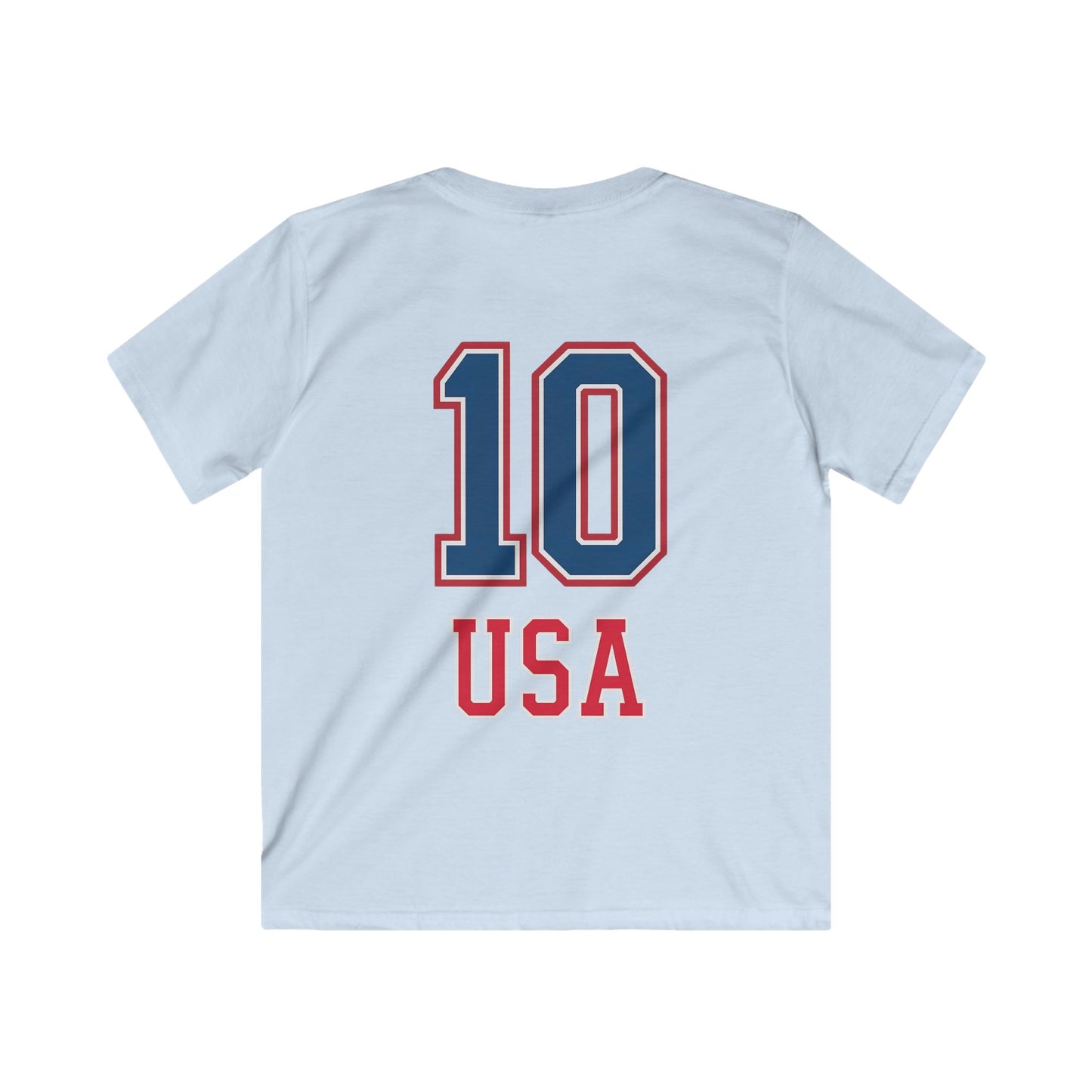 🧸 USA Kids Teddy Bear Edition – Softstyle Tee