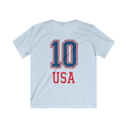 🧸 USA Kids Teddy Bear Edition – Softstyle Tee
