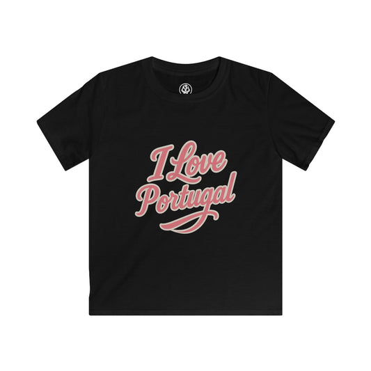 🇵🇹 Portugal Kids Softstyle Tee – “I Love Portugal” Edition
