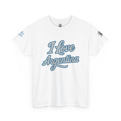 🇦🇷 Argentina Men’s Heavy Cotton Tee – “I Love Argentina” Edition
