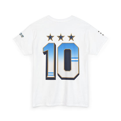 ARGENTINA NUMBER 10 TYPOGRAPHY UNISEX T-SHIRT