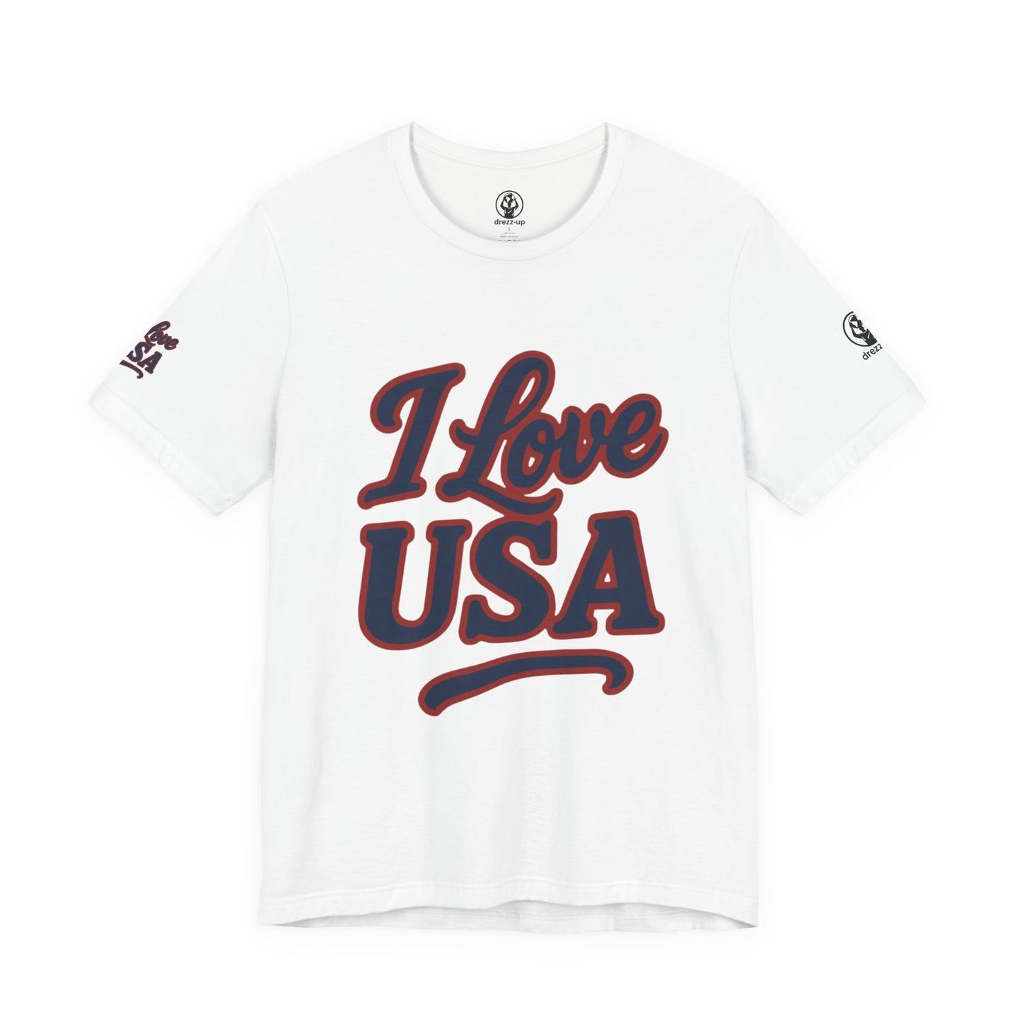 🇺🇸 USA Women’s Jersey Short Sleeve Tee – “I Love USA” Edition