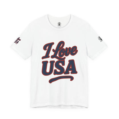 🇺🇸 USA Women’s Jersey Short Sleeve Tee – “I Love USA” Edition