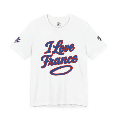 🇫🇷 France Women’s Jersey Short Sleeve Tee – “I Love France” Edition