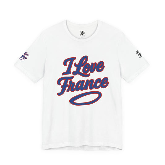 🇫🇷 France Women’s Jersey Short Sleeve Tee – “I Love France” Edition