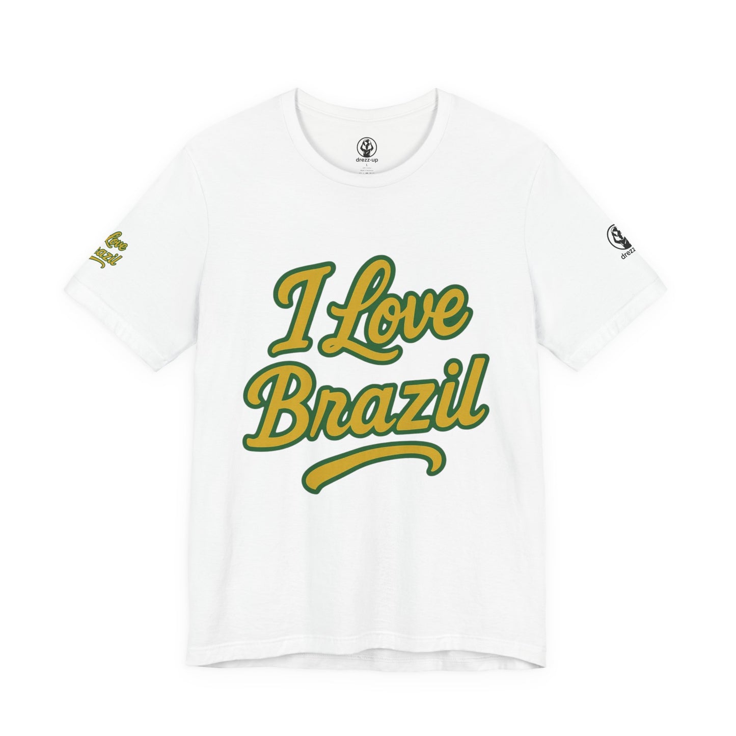 🇧🇷 Brazil Women’s Jersey Short Sleeve Tee – “I Love Brazil” Edition