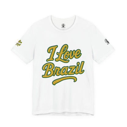 🇧🇷 Brazil Women’s Jersey Short Sleeve Tee – “I Love Brazil” Edition
