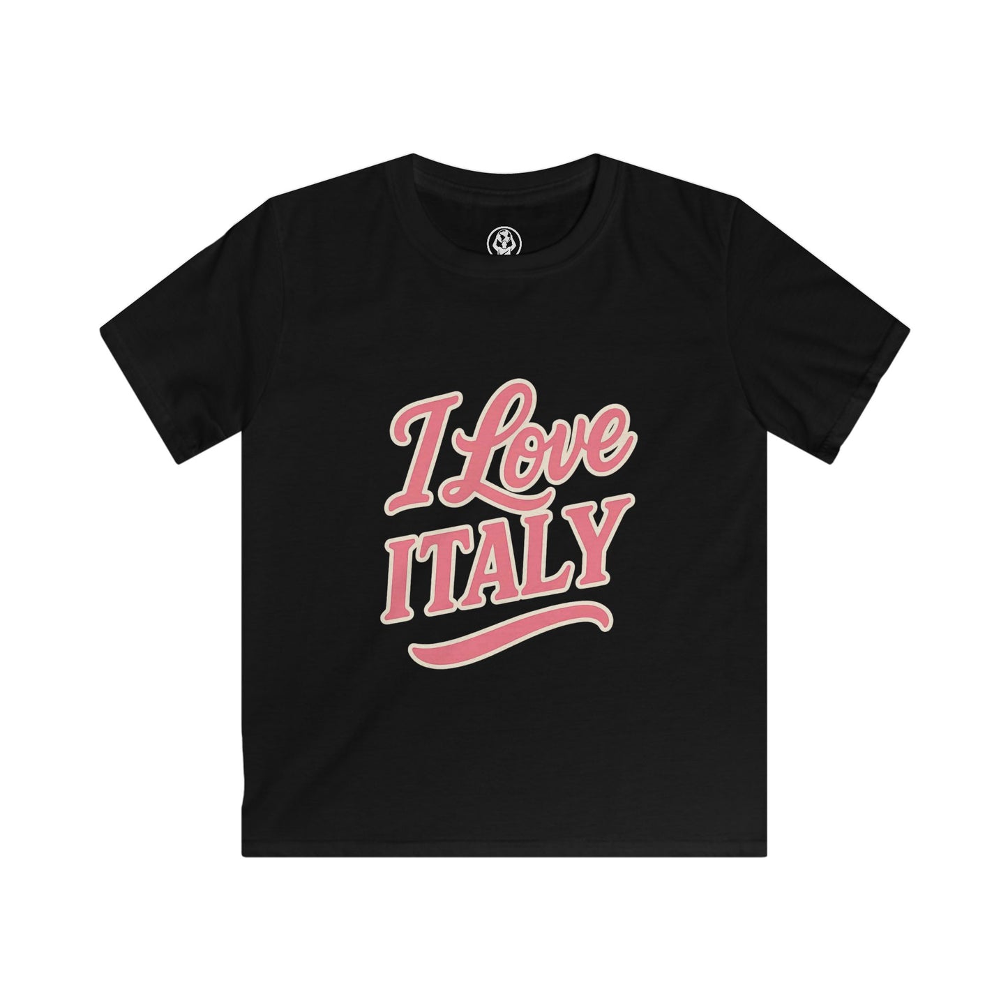 .  🇮🇹 Italy Kids Softstyle Tee – “I Love Italy” Edition