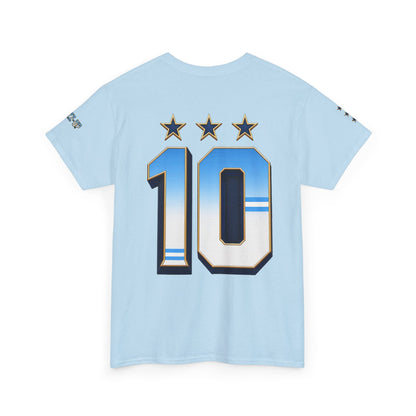 ARGENTINA NUMBER 10 TYPOGRAPHY UNISEX T-SHIRT