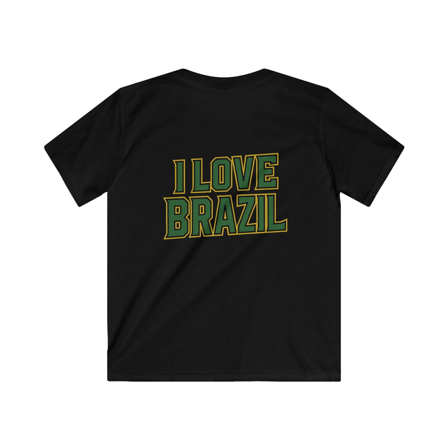 🇧🇷 Brazil Kids Softstyle Tee – Number 10 Edition