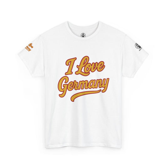🇩🇪 Germany Men’s Heavy Cotton Tee – “I Love Germany” Edition
