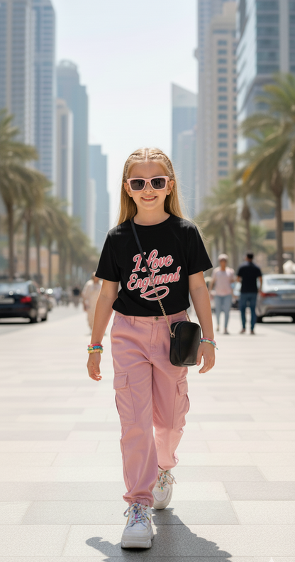 🏴 England Kids Softstyle Tee – “I Love England” Edition