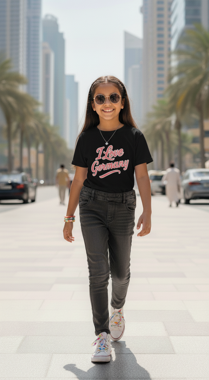 🇩🇪 Germany Kids Softstyle Tee – “I Love Germany” Edition