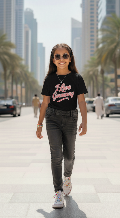 🇩🇪 Germany Kids Softstyle Tee – “I Love Germany” Edition