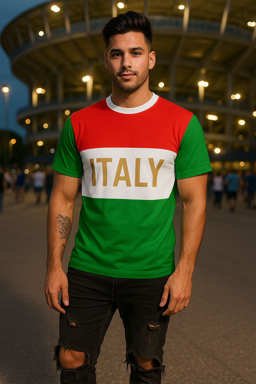 Italy Premium Edition – Unisex Cut & Sew Tee (AOP)
