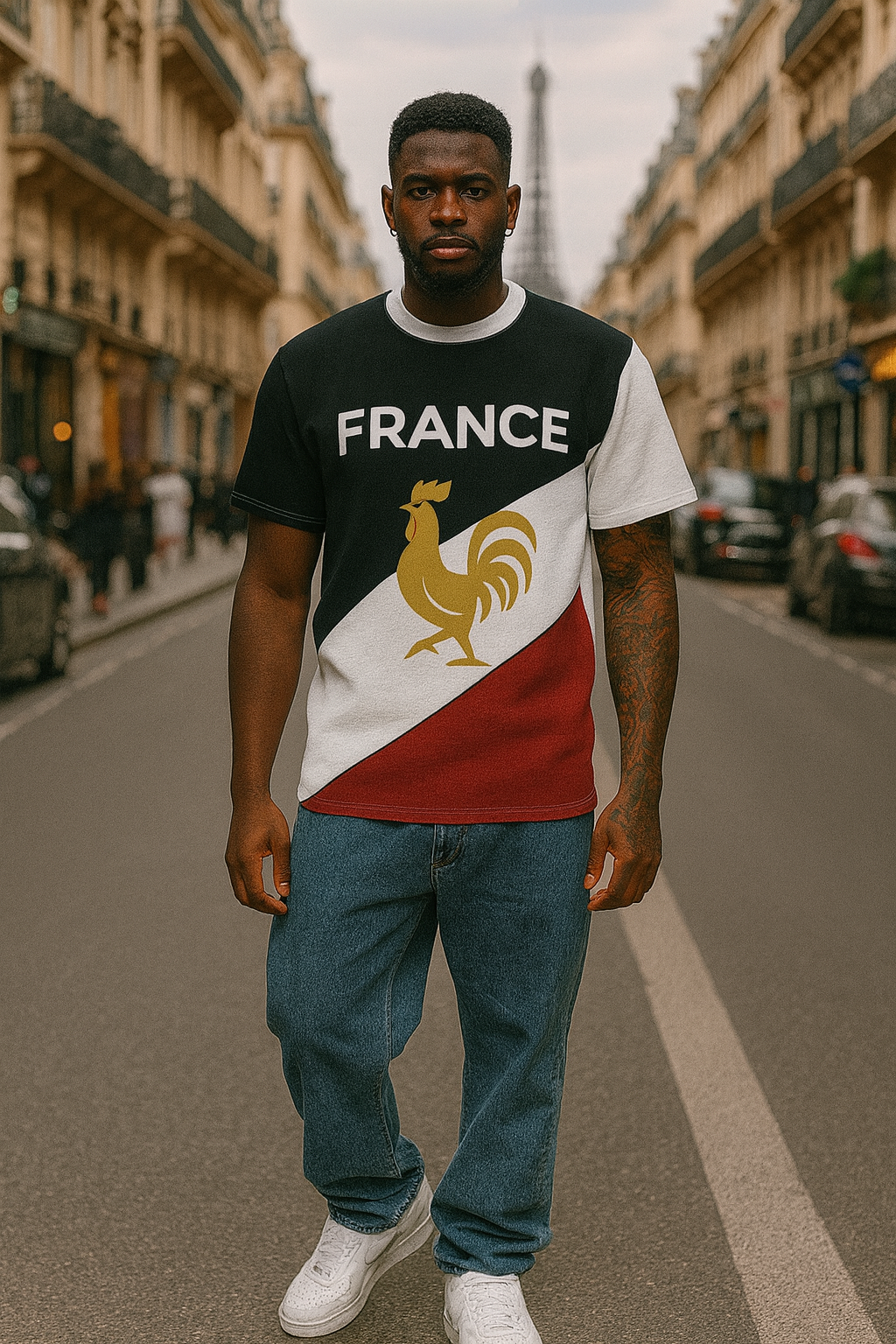 France Premium Edition – Unisex Cut & Sew Tee (AOP)