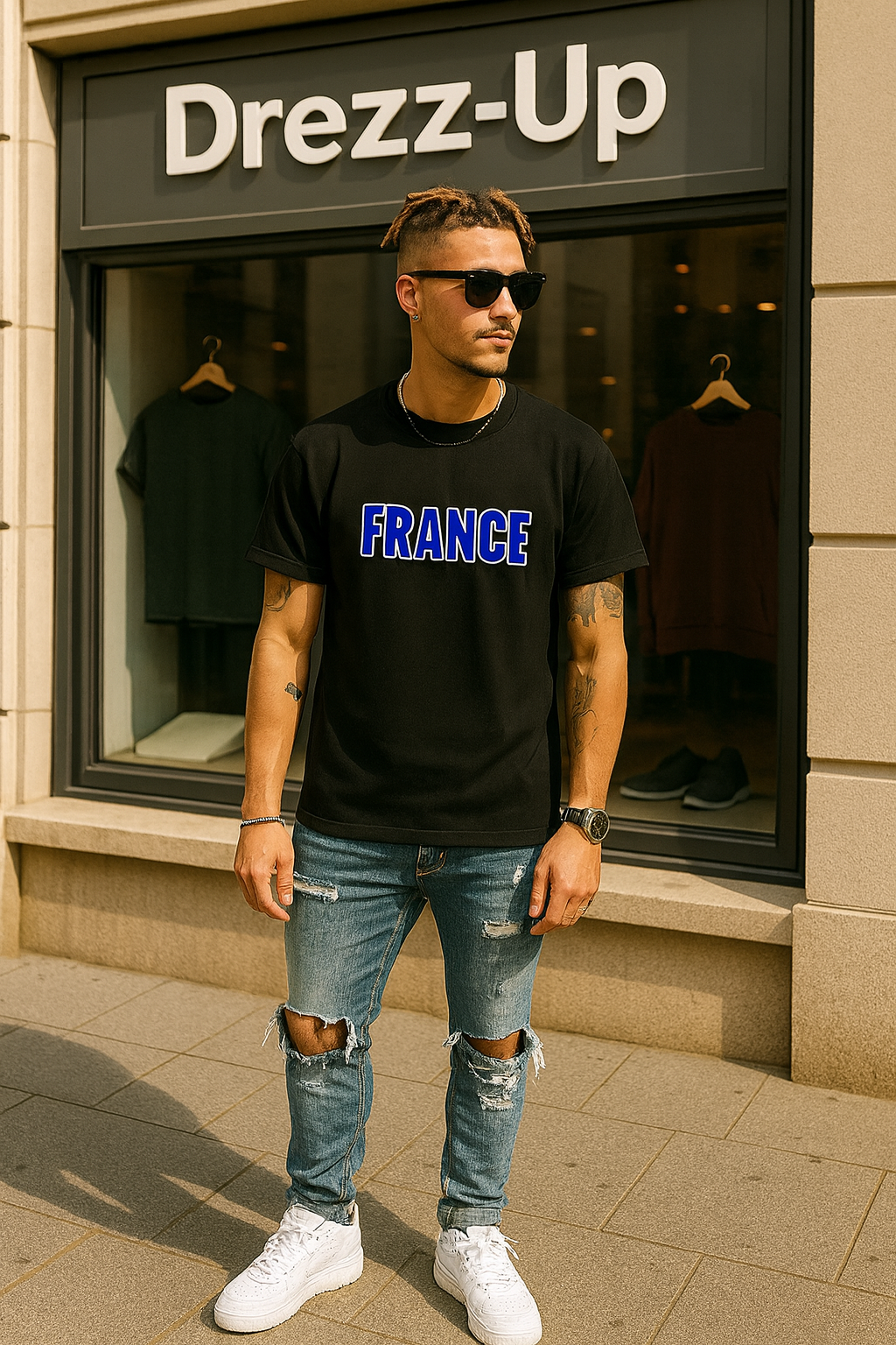 🇫🇷 France Premium Fan Tee – Men’s Heavy Cotton Edition