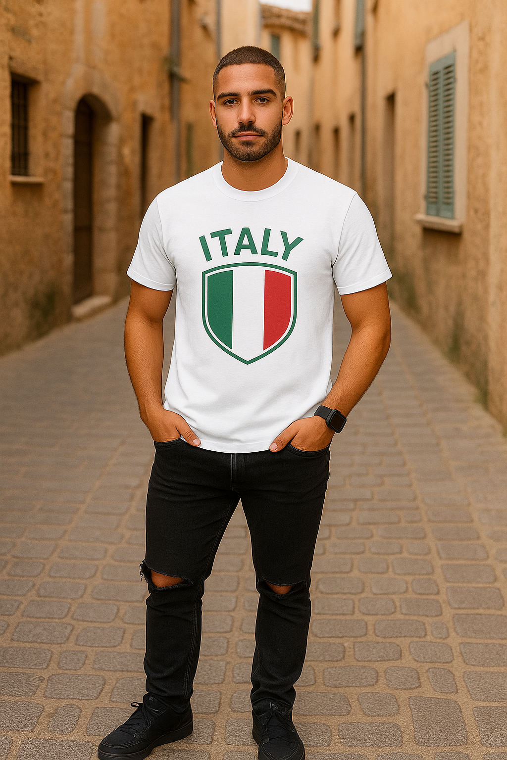 🇮🇹 Italy Premium Fan Tee – Men’s Heavy Cotton Edition