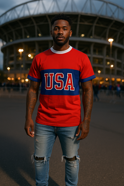USA Premium Edition – Unisex Cut & Sew Tee (AOP)