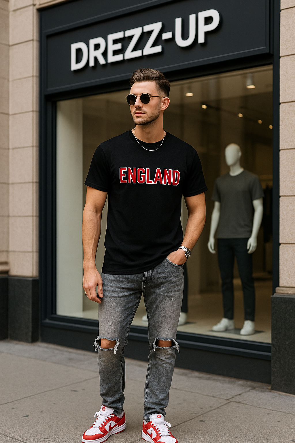 🏴 England Premium Fan Tee – Men’s Heavy Cotton Edition