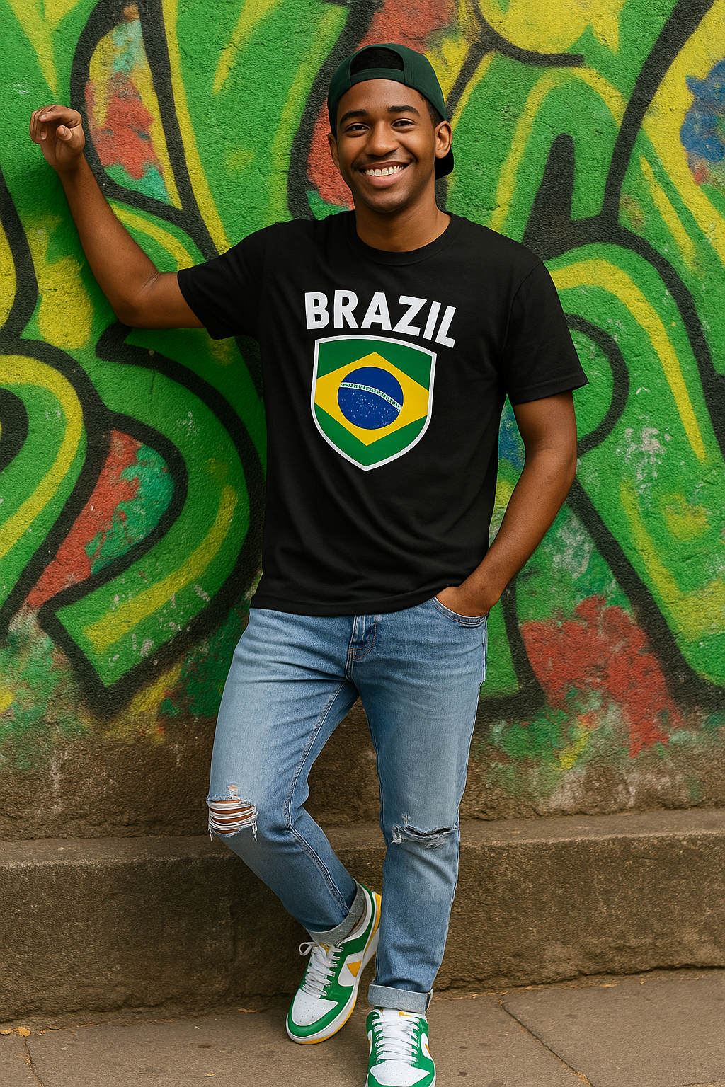 🇧🇷 Brazil Premium Fan Tee – Men’s Heavy Cotton Edition
