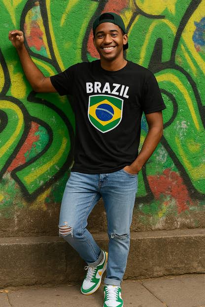 🇧🇷 Brazil Premium Fan Tee – Men’s Heavy Cotton Edition