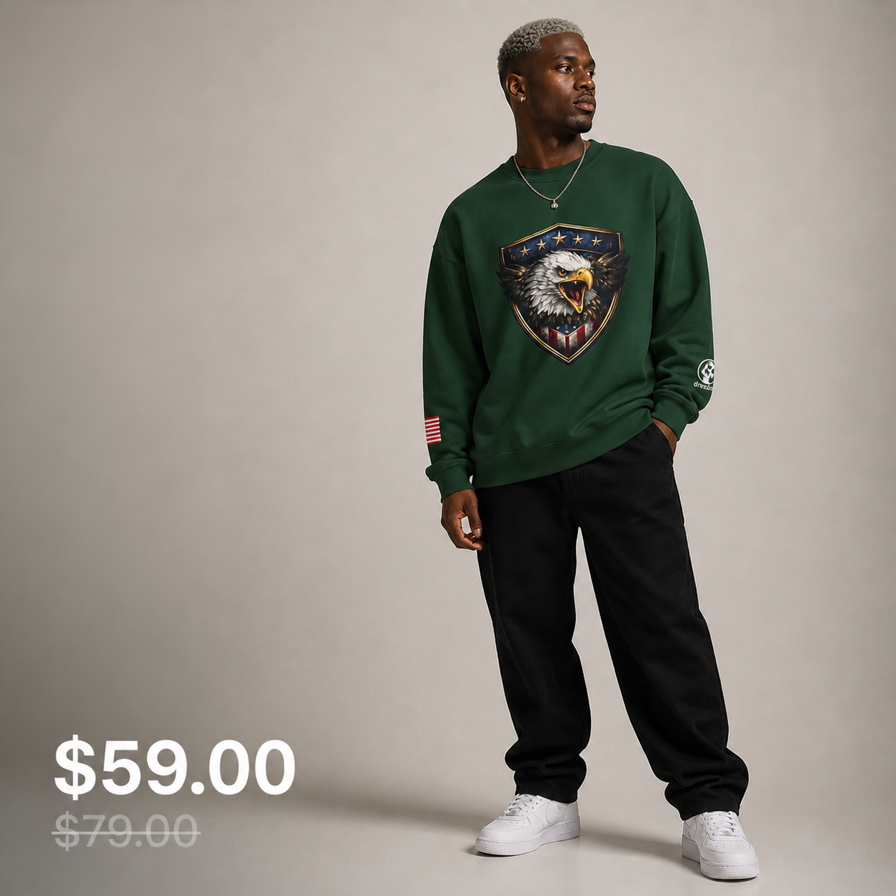 USA EAGLE CREWNECK SWEATSHIRT